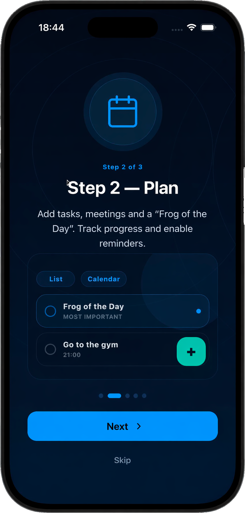 Habit tracker screen