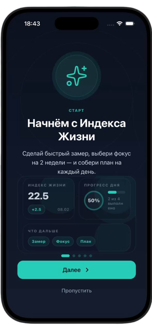 Старт: начнём с Индекса жизни